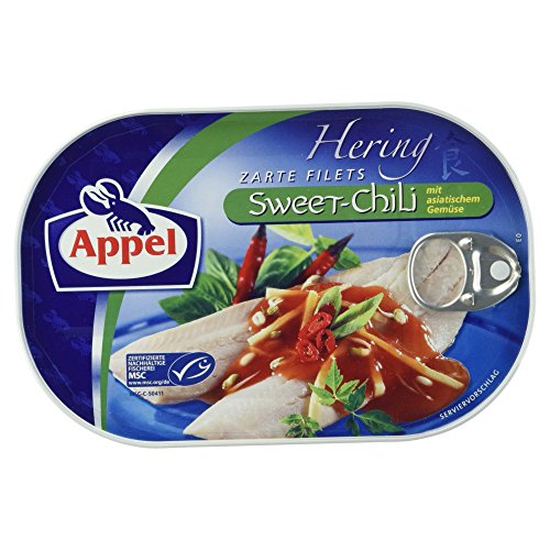 Appel Heringsfilets, zarte Fisch-Filets Sweet-Chili, MSC zertifiziert, 200 g