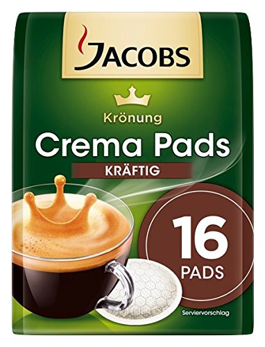 Jacobs Krönung Crema Kräftig, 16 Kaffee Pads, 5er Pack (5 x 105 g)