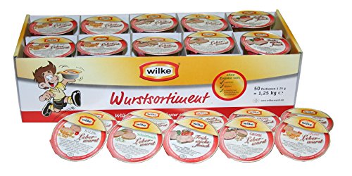 Wilke Wurst Portionsschälchen-Sortiment 50 Schälchen á 25gr