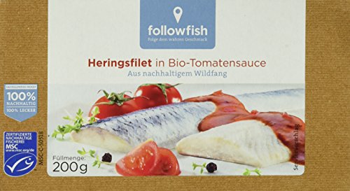 Followfish Heringsfilets in Bio – Tomatensauce, 10er Pack (10 x 200 g)