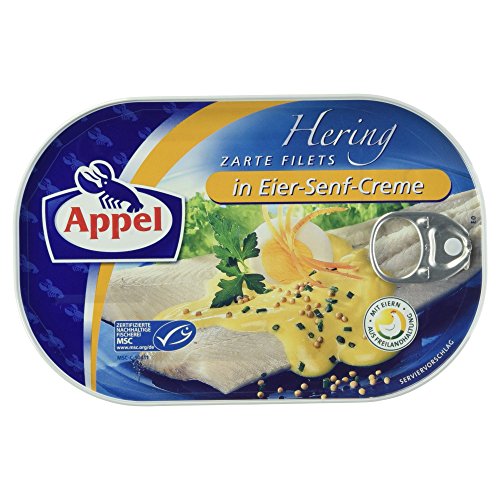 Appel Heringsfilets, zarte Fisch-Filets in Eier-Senf-Creme, MSC zertifiziert, 200 g