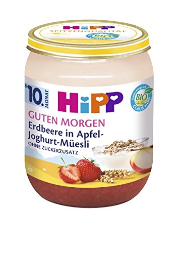 Hipp Guten Morgen, Erdbeere in Apfel-Joghurt-Müesli, 6er Pack (6 x 160g)