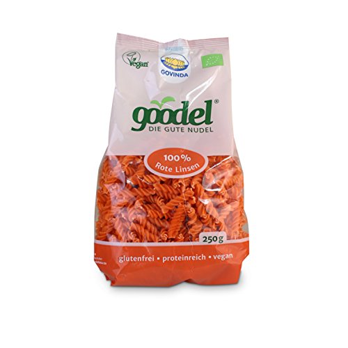 Govinda goodel rote Linsen Nudeln, 3er Pack (3 x 250 g)