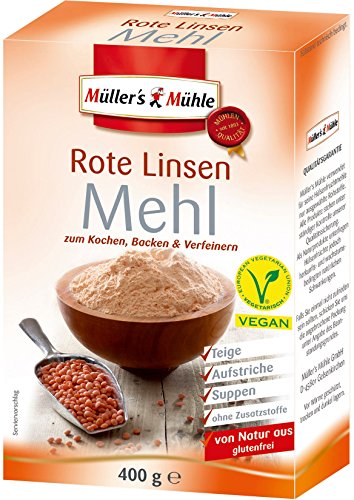 Müller's Mühle – Rote Linsen Mehl – 400g