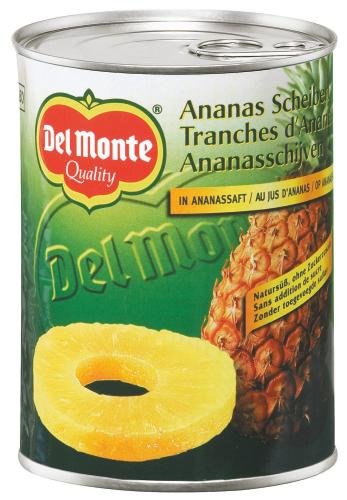 Del Monte Ananasscheiben in Saft, 12er Pack (12 x 580 ml Dose)