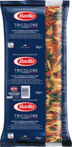 Barilla Pasta Nudeln Mezze Penne Tricolori n. 78, 1er Pack (1 x 5 kg)