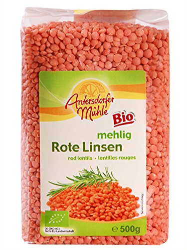 Antersdorfer Mühle Rote Linsen, 6er Pack (6 x 500 g) – Bio
