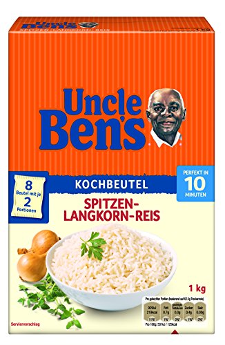 UncleBen's Spitzen-Langkorn-Reis 10-MinutenKochbeutel, 3er Pack  (3 x  1000 g Karton)