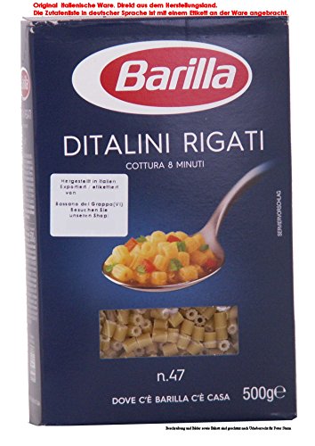Barilla Ditalini Rigati No 47 Teigwaren aus Hartweizengrieß 11 x 500g = 5500g