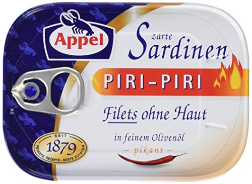 Appel Sardinenfilets Piri-Piri, 10er Pack Konserven, Fisch in Olivenöl pinkant