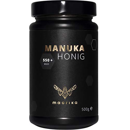 maorika – Manuka Honig 550 MGO + 500g im Glas (lichtundurchlässig, kein Plastik) – laborgeprüft, zertifiziert aus Neuseeland