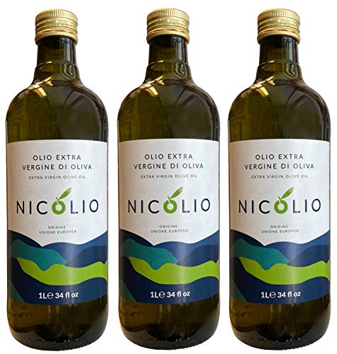 Olivenöl NicOlio (3 x 1 Liter) – extra nativ – Olio Extra Vergine di Oliva