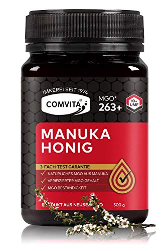Comvita Manuka Honig 263+ MGO (UMF™ 10+) – 500 gr Manuka-Honig – Das Original aus Neusseland – Mit zertifizierten Methylglyoxal Gehalt