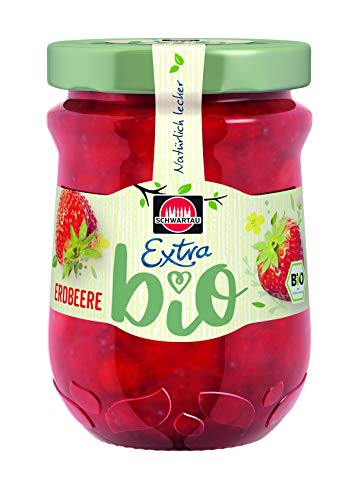 Schwartau Extra Bio Erdbeere, Konfitüre, 6er Pack (6 x 190g)