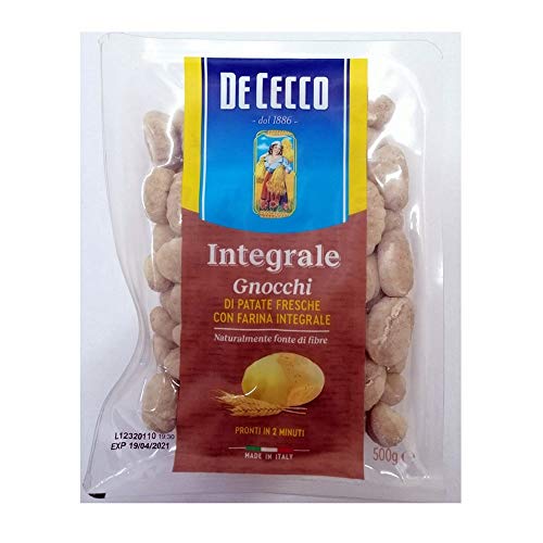3x De Cecco Pasta 100% Italienisch Gnocchi di Patate Integrali 500g Vollkorn Kartoffelpaste mit Vollkornmehl