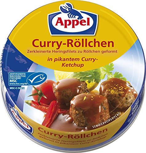 Appel Curryröllchen, 12er Pack Konserven, Fisch in Curry-Ketchup