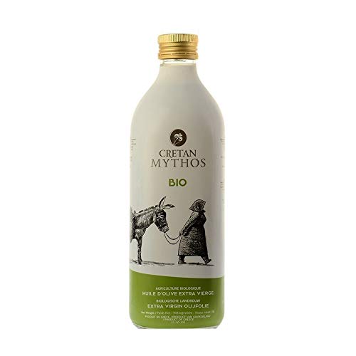 CRETAN MYTHOS 03515 – 3 x 1Liter Flaschen Organic Natives Olivenöl Extra (= 3 Liter) von Chania Kreta