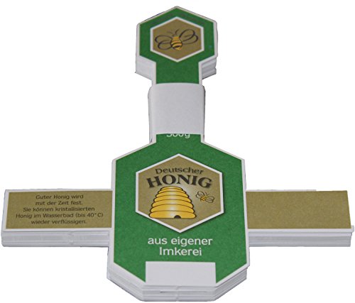 Germerott Bienentechnik 3 x Neutrales Honig-Etikett für 500g Gläser VE 100 St. Preis Pro VE = 7,63 Euro