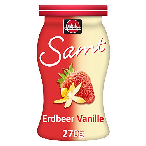 Schwartau Samt Erdbeer-Vanille, Fruchtaufstrich, ohne Stücke – ohne Kerne, 8er Pack (8 x 270 g)