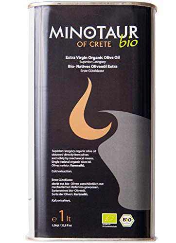 Minotaur of Crete | BIO Extra Natives Premium Olivenöl aus Kreta | Kaltextraxiert | 1 Liter (1L)