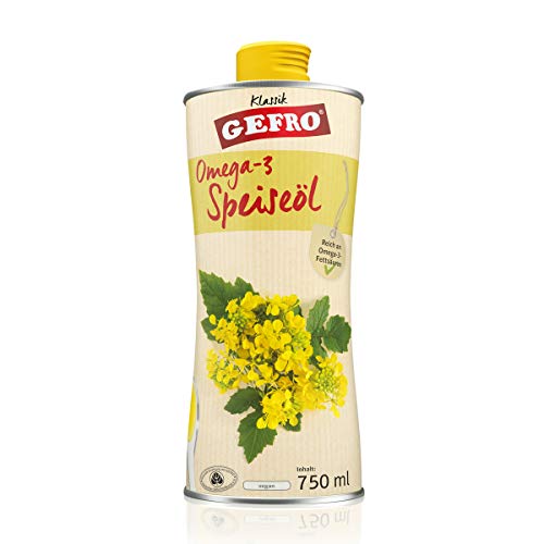 GEFRO Omega-3 Speiseöl kaltgepresstes Rapsöl mit Vitamin E und ohne Gentechnik (750ml)