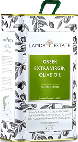 Premium Olivenöl 3 liter Kaltgepresst aus Griechenland, nativ extra | zum Kochen & Braten | aus Koroneiki-Oliven (3 Liter)