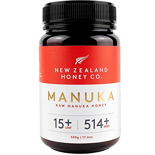 New Zealand Honey Co. Manuka Honig MGO 514+ / UMF 15+ | Aktiv und Roh | Hergestellt in Neuseeland | 500g