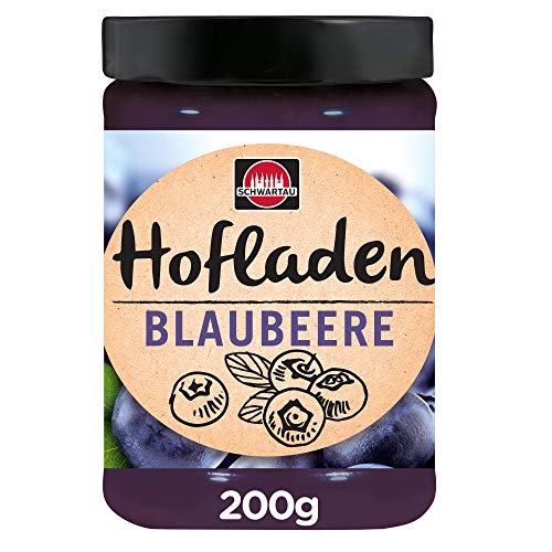 Schwartau Hofladen Blaubeere, Fruchtaufstrich mit Herkunftsfinder, 8er Pack (8 x 200 g), 08980_1