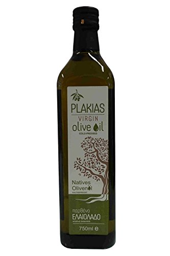 Plakias Olivenöl virgin nativ aus Kreta 0,75 Liter Flasche Oliven Öl wie aus den Tavernen Kretas in Griechenland Koroneiki Tsunaten Mix mild kretisches griechisches Oliven Öl 750ml