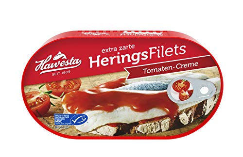 Hawesta Heringsfilet in Tomatencreme, 10er Pack (10 x 200 g Dose)